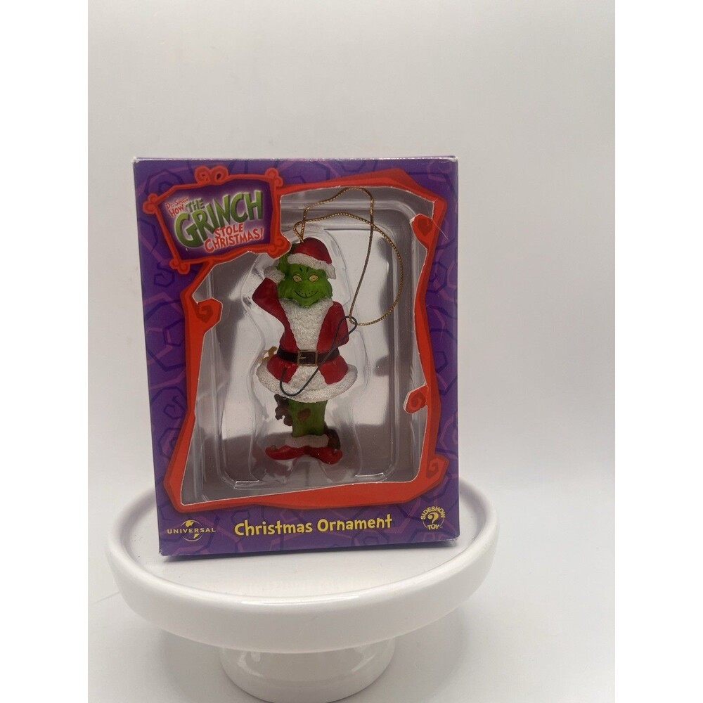 2000 Sideshow Toy How the Grinch Stole Christmas Ornament Grinch Santa Max 31008